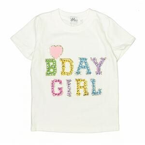 Lola + The Boys Jeweled Birthday Tee Size 4